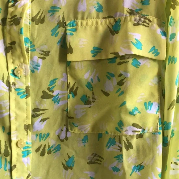 Lane Bryant Lime Green Sheer Blous - Picture 2 of 7